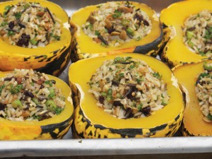 Vegan stuffed squash